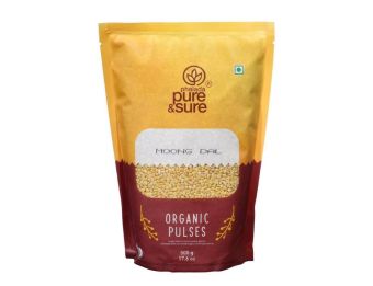 PURE & SURE ORGANIC MOONG DAL 500GM
