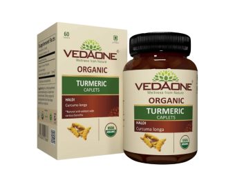 VEDAONE ORGANIC TURMERIC CAPLETS (60'S)