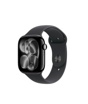 APPLE WATCH SERIES 11 GPS 46MM - JET BLACK ALUMINIUM CASE WITH BLACK SPORT BAND M L