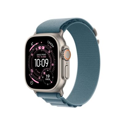 APPLE WATCH ULTRA 3 GPS PLUS CELLULAR 49MM - NATURAL TITANIUM CASE WITH LIGHT Blue ALPINE LOOP  MEDIUM