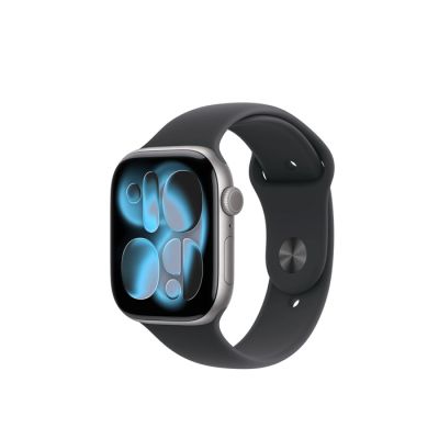 APPLE WATCH SERIES 11 GPS 46MM - SPACE GREY ALUMINIUM CASE WITH BLACK SPORT BAND S M