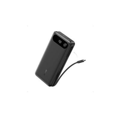 Anker Power Bank (20K, 87W, Built-In USB-C Cable) - Black