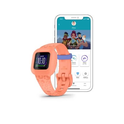 Garmin VIVOFIT JR. 3, PEACH LEOPARD